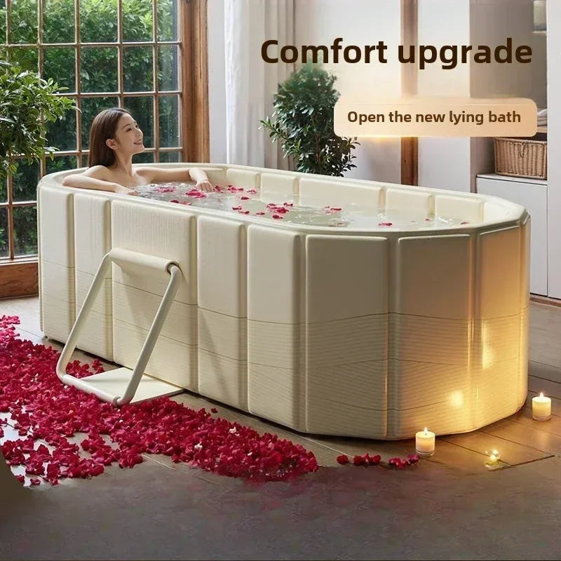 Folding Portable Bathtub - Double Adult Full Body Bath Tub - Deribla Store