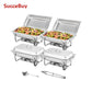 Chafing Dish Set 8QT Rectangle Stainless Steel