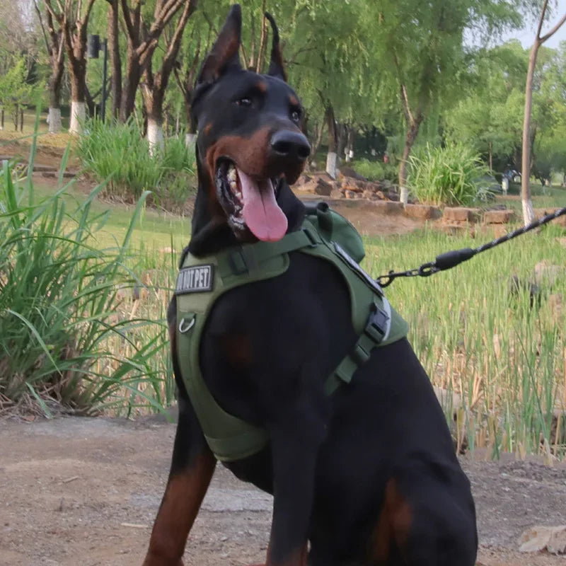 Tactical Dog Harness - Reflective No-Pull Vest for Large Dogs with Handle - Deribla Store