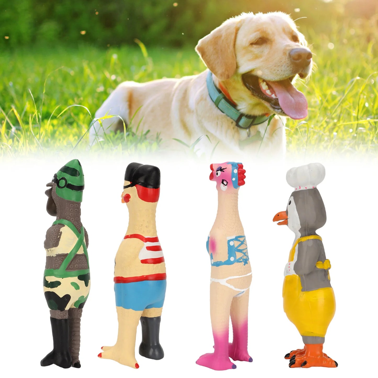 Screaming Chicken Dog Toy - Durable Squeaky Rubber Toy for Dogs - Deribla Store