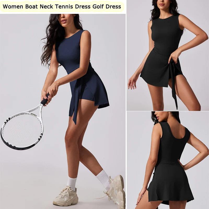 VITALINOVO Tennis Dress for Women with Built in Shorts