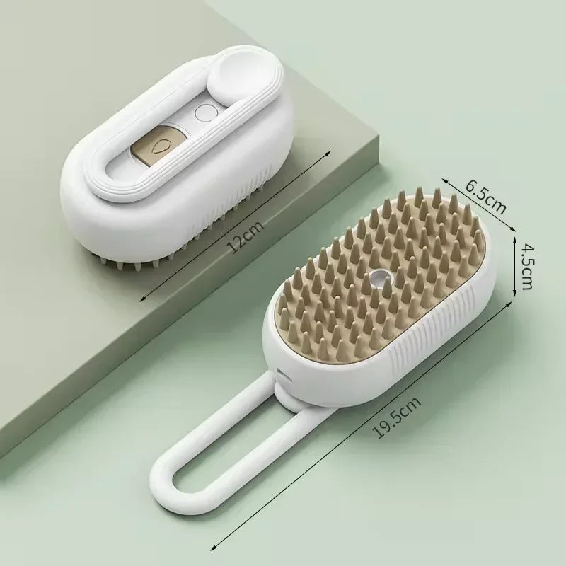 3-in-1 Pet Spray Massage Brush - Steam Grooming Comb for Cats & Dogs - Deribla Store
