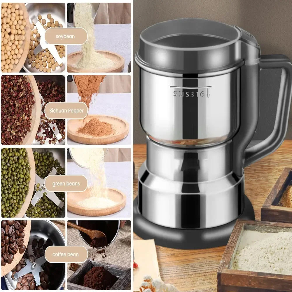 Electric Coffee Grinder 600ml 300ml - Multifunction Spice Mill - Deribla Store