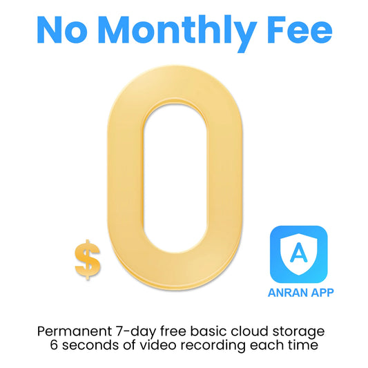 ANRAN Outdoor Solar Security Camera with Battery 3MP 2.4G WIFI Camera Battery Cloud Storage Color Night Vision Can't Add NVR