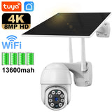 WiFi Camera Solar 8MP 4K - Tuya PIR Human Detection