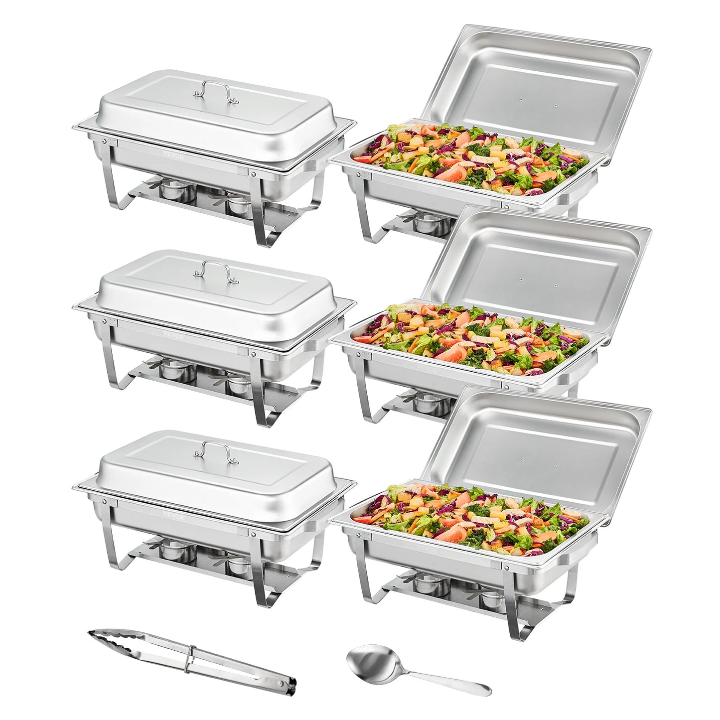 Chafing Dish Set 8QT Rectangle Stainless Steel