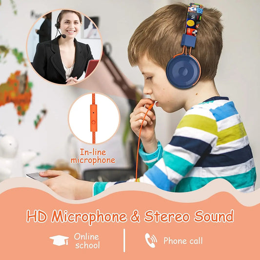OKCSC B2 Cartoon Headphones Foldable Adjustable Children Headphone