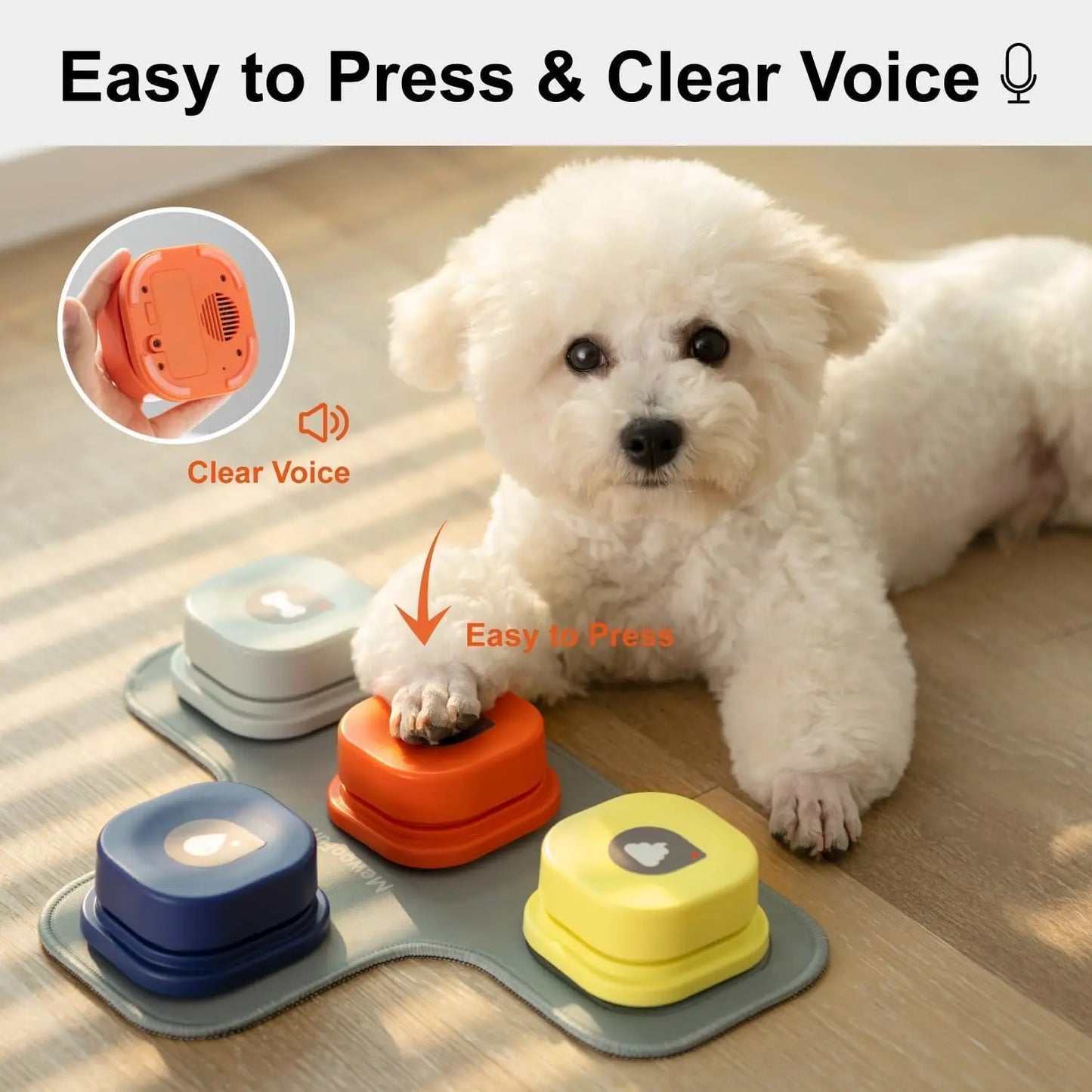 Dog Communication Buttons Recordable - Pet Training Talking Toy