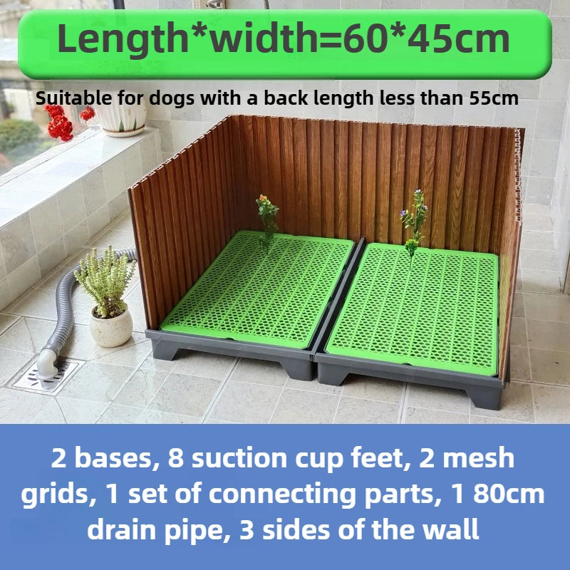 Flush Dog Toilet with Drain Indoor Potty 