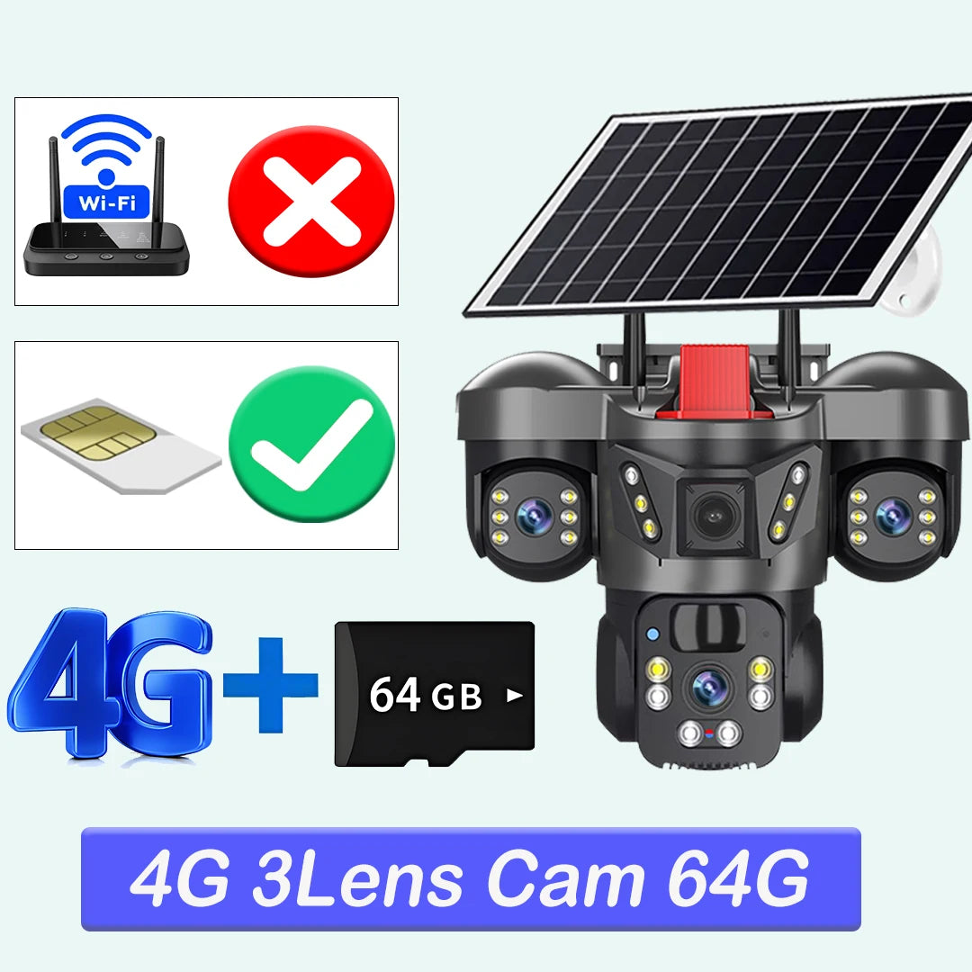 15MP 4G Solar Security Camera