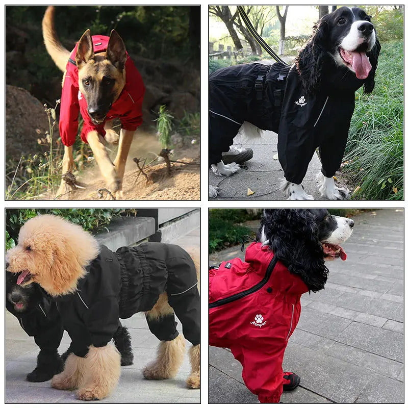 Waterproof Dog Raincoat - Reflective Winter Jacket with Hood for Small to Large Dogs - Deribla Store