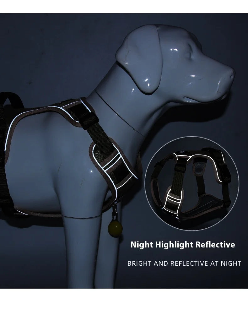 Anti-Pull Reflective Dog Harness - Multi-Point Adjustable No-Pull Vest - Deribla Store