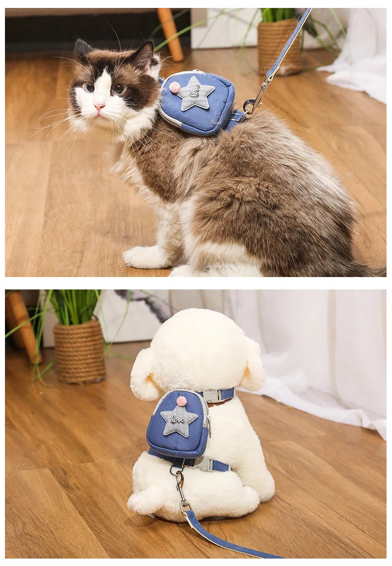 Cat Harness & Leash Set - Anti-Escape Chest Strap for Outdoor Walking - Deribla Store