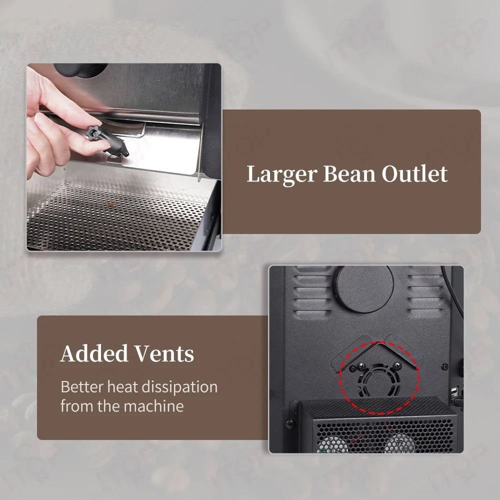 Coffee Roaster Electric 500g IT-CBR-2 - 4 Modes ITOP Artisan - Deribla Store