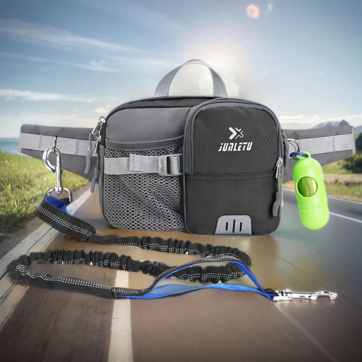 Hands-Free Dog Leash with Waist Bag - Retractable Reflective Running Leash - Deribla Store
