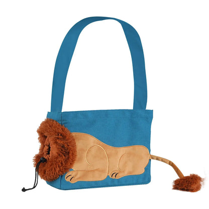 Lion Design Pet Carrier - Portable Breathable Travel Bag for Cats & Dogs - Deribla Store