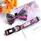 Floral Dog Collar - Adjustable Nylon Flower Print for Small to Large Dogs - Deribla Store