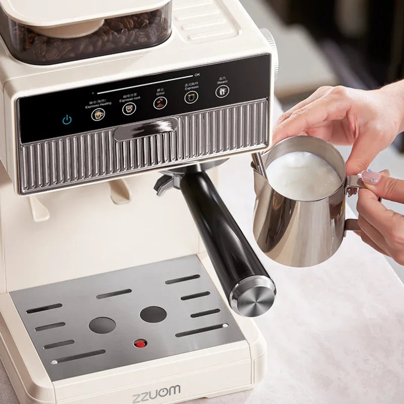 Espresso Machine Semi-Automatic Hot Cold - Grinding Coffee Maker - Deribla Store