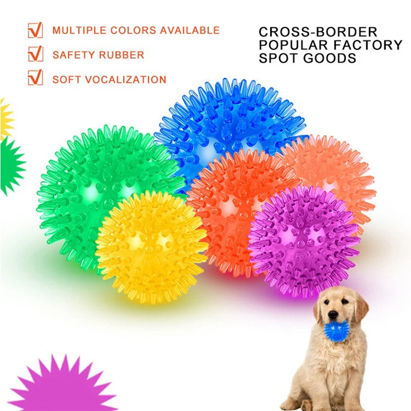 Pet Toy Ball - Sounding Tooth Cleaning Thorn Ball for Dogs & Cats - Deribla Store