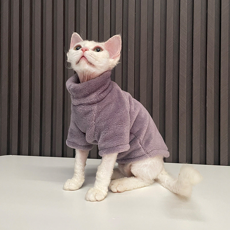 Cat Sweater - Soft Wool Winter Coat for Sphinx & Small Cats - Deribla Store