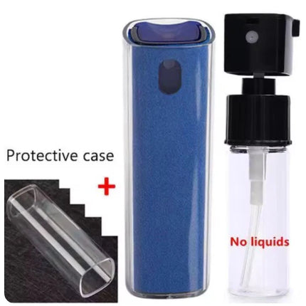 Portable Screen Cleaner Kit with spray bottle and protective case for convenient screen cleaning.