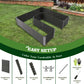 U-Shaped Galvanized Raised Garden Bed - 6x6x1.5ft Metal Planter Box, Anti-Rust & Easy Setup - Deribla Store