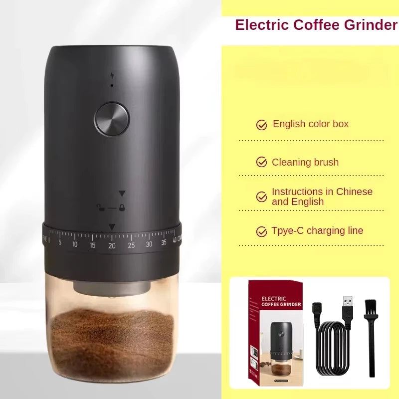 Portable USB Coffee Grinder 40 Gears - Rechargeable Electric - Deribla Store
