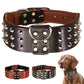 Spiked Studded Leather Dog Collar - Heavy Duty for Large Dogs - Deribla Store
