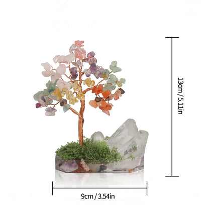 Crystal Money Tree Crystal Stone Rainbow Natural Gem Sitting Floor