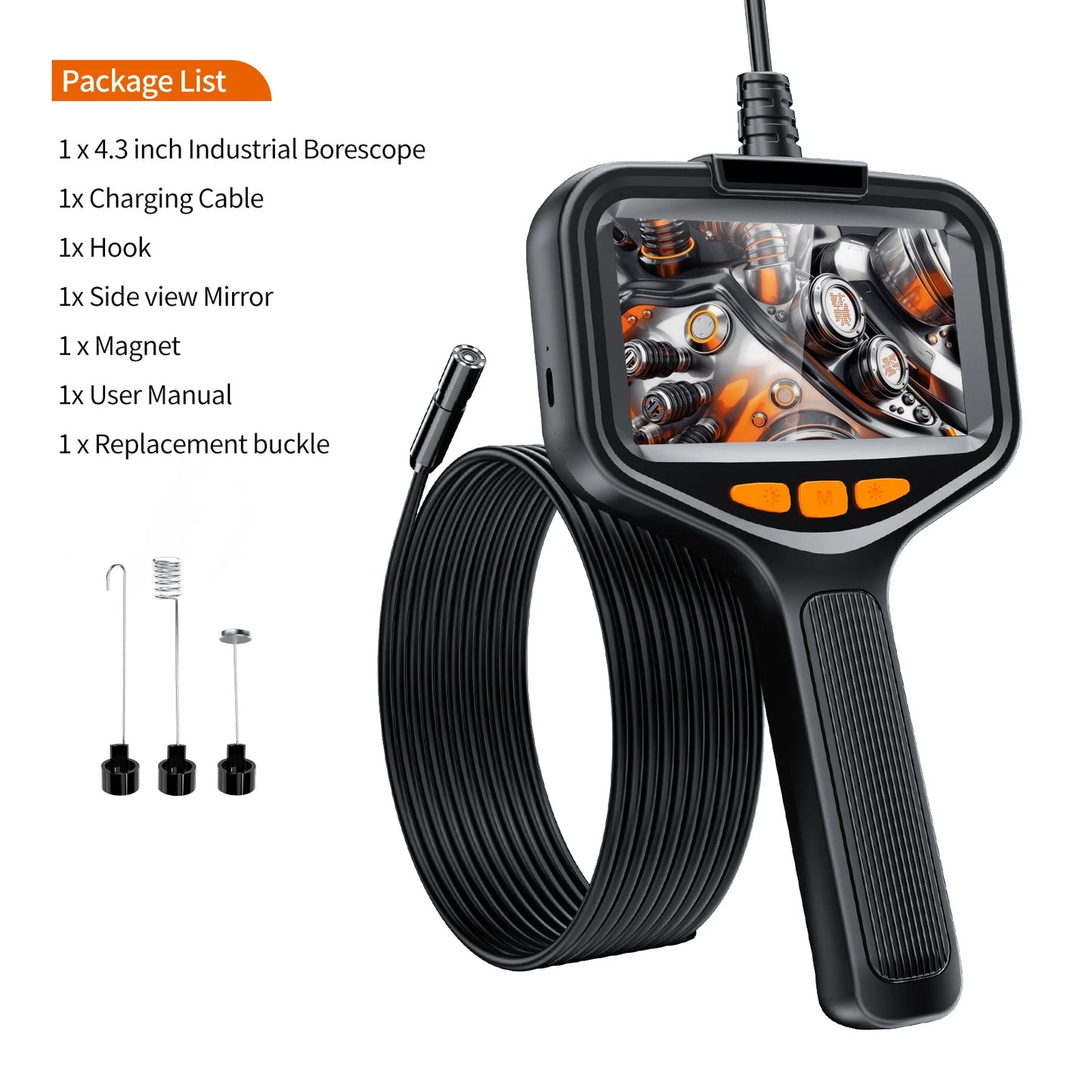 Borescope Camera 4.3'' LCD HD1080P