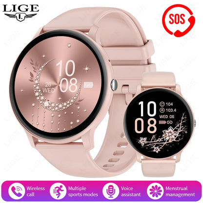LIGE Smart Watch Women Men Bluetooth Call Sports Fitness Watches