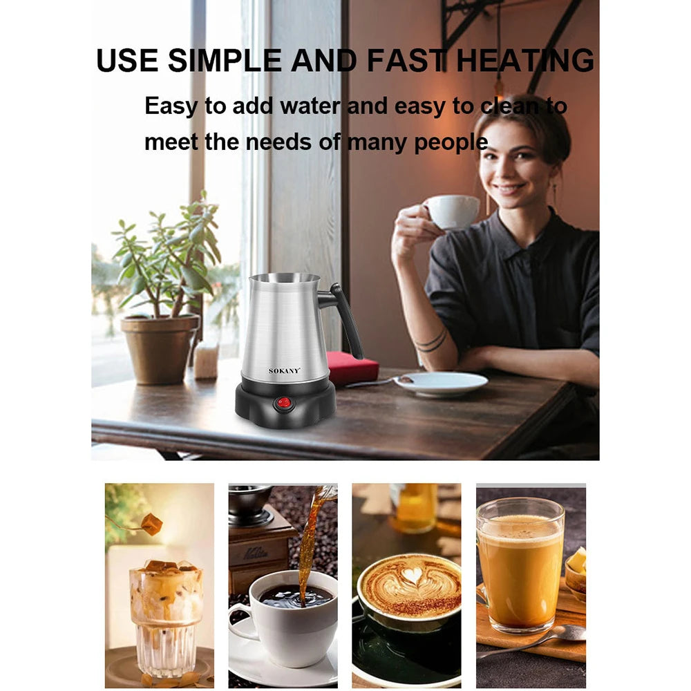 Turkish Coffee Maker 800ML Electric - 6 Cups Moka Pot 220V - Deribla Store