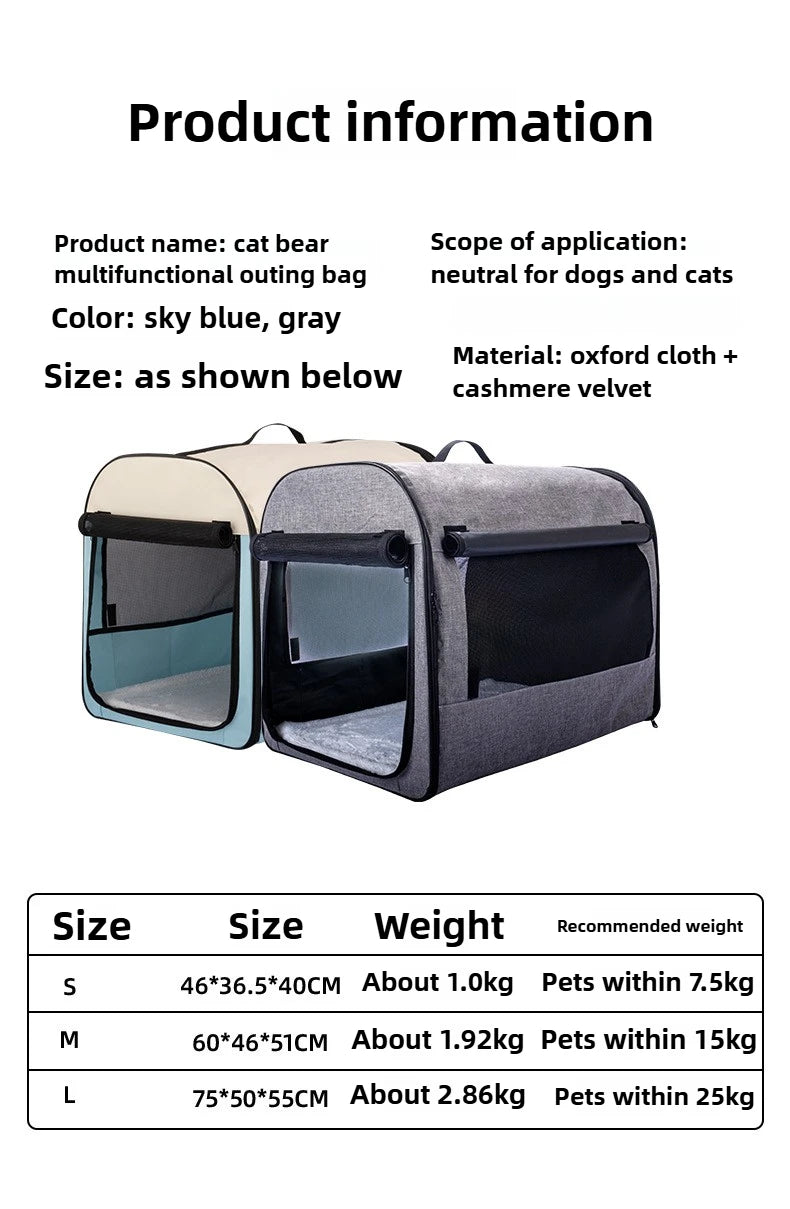 Winter Warm Pet Tent - Foldable Dog House & Cat Carrier Bed - Deribla Store