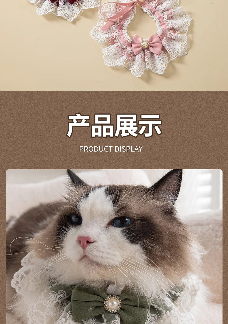 Pearl Lace Bowtie Collar