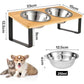 Elevated Cat Bowl Set - 15° Tilted Anti-Vomit Feeder with Non-Slip Mat - Deribla Store