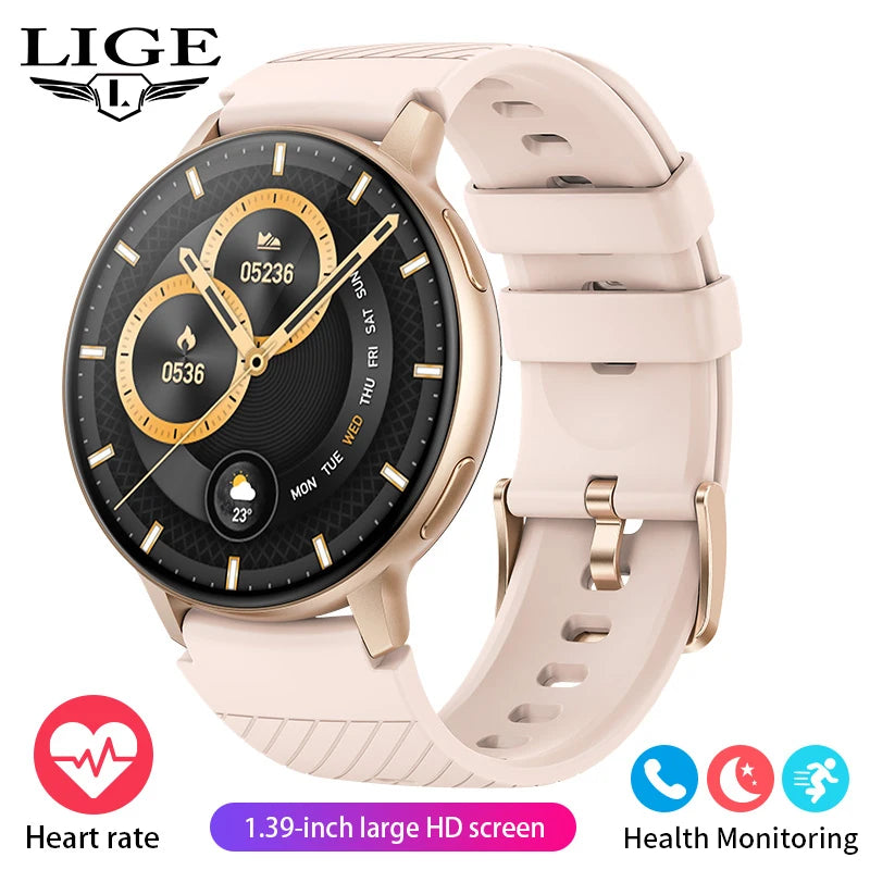 LIGE 2025 Smart Watch Women Bluetooth Call Custom Dials Watches