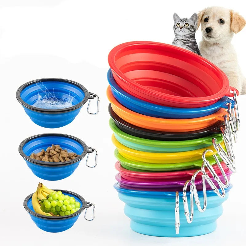 Collapsible Dog Bowl - Portable Silicone Travel Pet Food & Water Bowl - Deribla Store