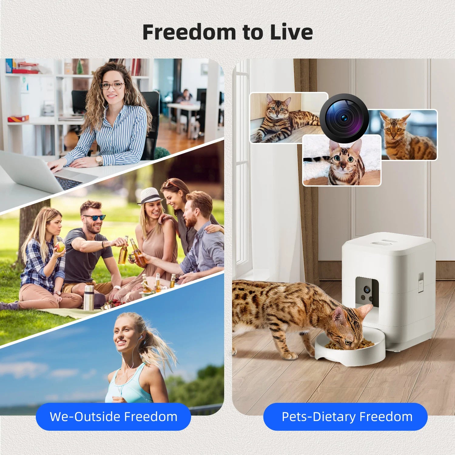 ZYfeeder 2L Smart Pet Feeder with WiFi Camera - Automatic Food Dispenser for Cats & Dogs - Deribla Store