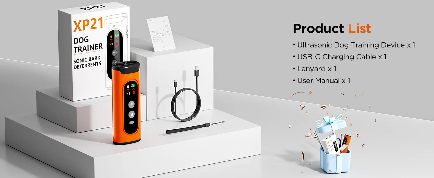 Ultrasonic Dog Repeller - 50FT Range Anti-Bark Training Device with LED Flashlight - Deribla Store