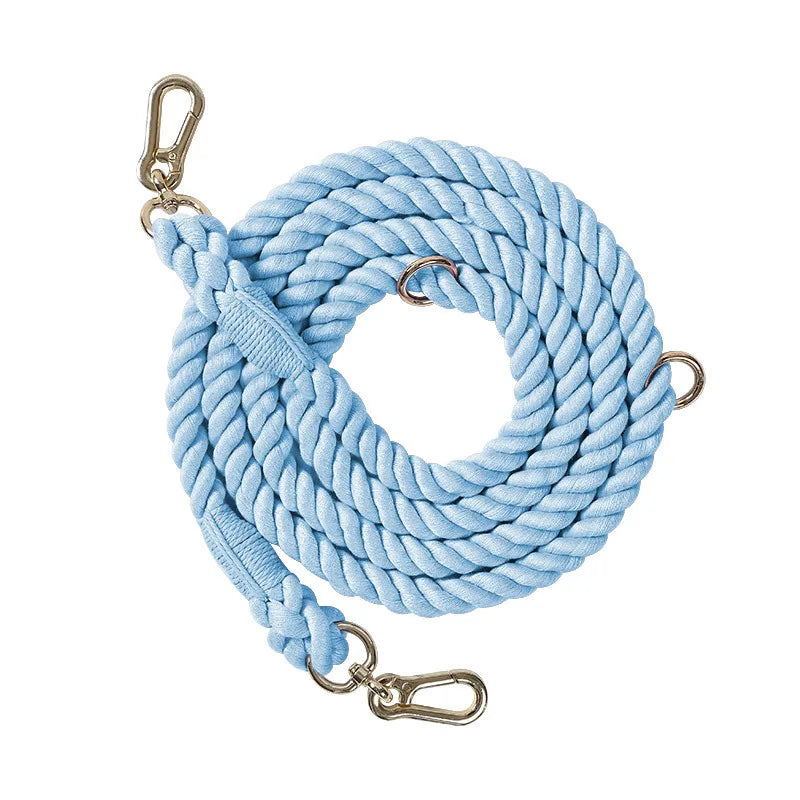 Handmade Braided Dog Leash - 250cm Strong Cotton Rope Heavy Duty Leash - Deribla Store