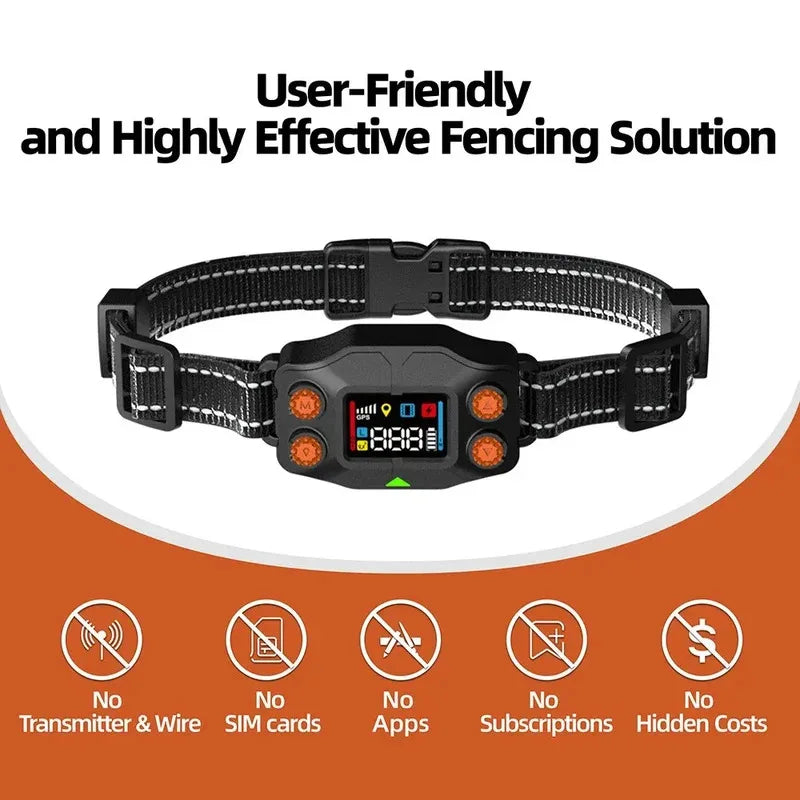 Smart GPS Wireless Dog Fence - Waterproof Electronic Training Collar with OLED Screen - Deribla Store