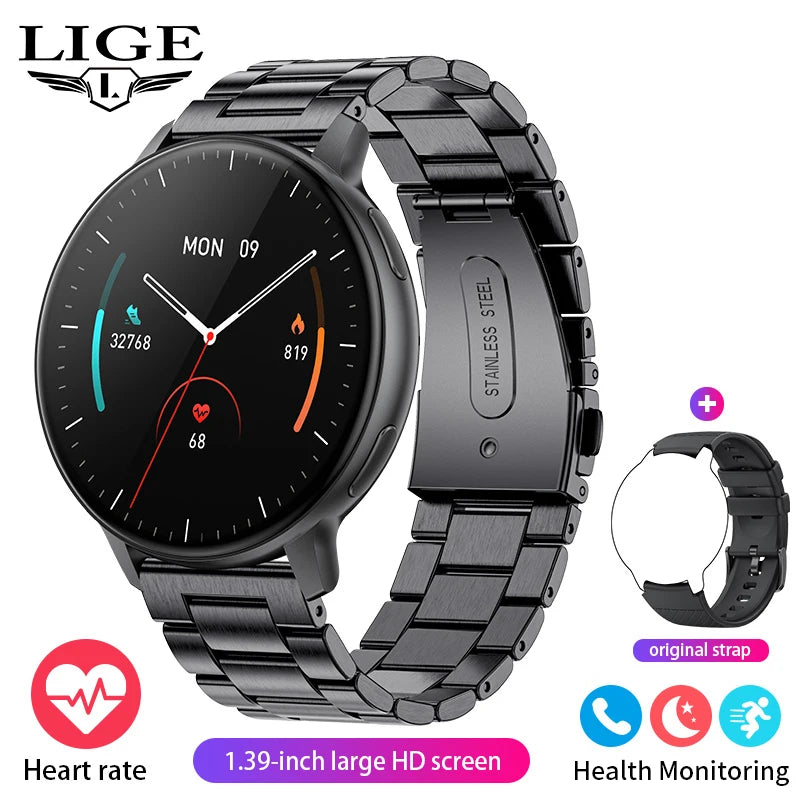 LIGE 2025 Smart Watch Women Bluetooth Call Custom Dials Watches