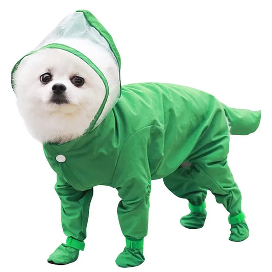 Pet Dog Raincoat - Waterproof Jumpsuit Overalls for Small Dogs & Puppies - Deribla Store