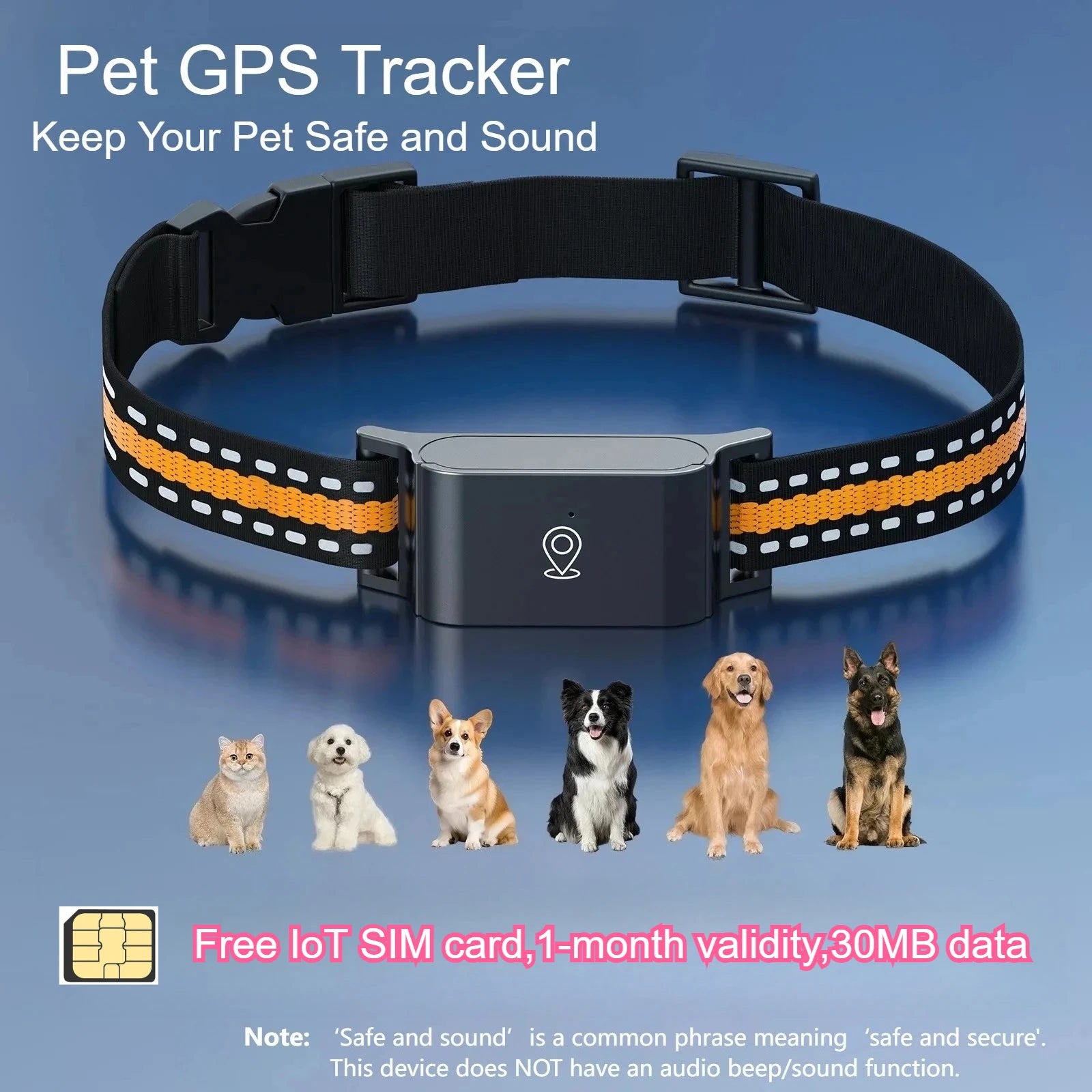 4G GPS Pet Tracker Collar