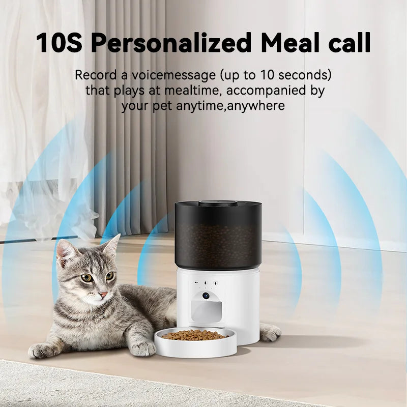 Smart Automatic Pet Feeder with HD Camera - WiFi App Control Food Dispenser for Cats & Dogs - Deribla Store