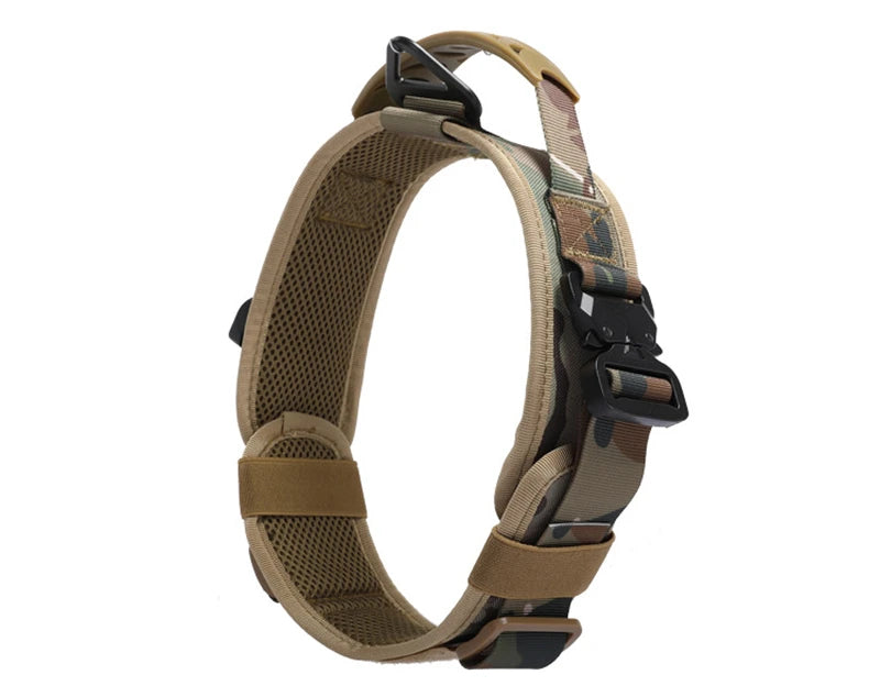 Adjustable Metal Double Buckle Tactical Dog Collar - Heavy-Duty Training Collar for Medium to Large Dogs - Deribla Store