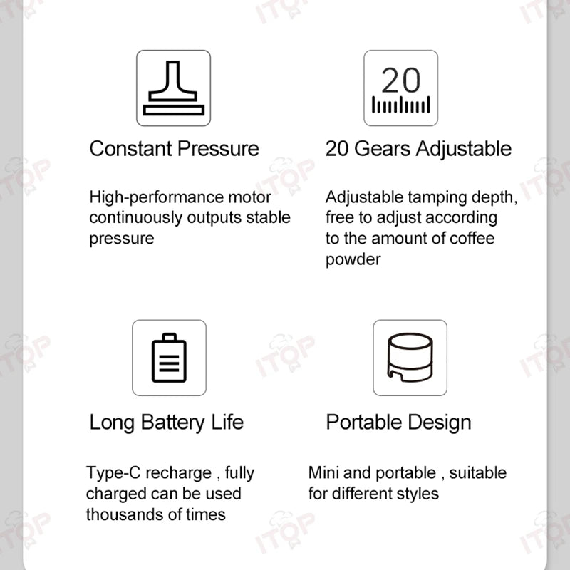 Electric Coffee Tamper 35KG Automatic 58mm