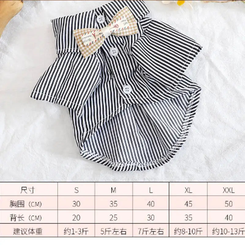 Summer Cat Shirt - Breathable Striped Vest for Cats & Small Dogs - Deribla Store