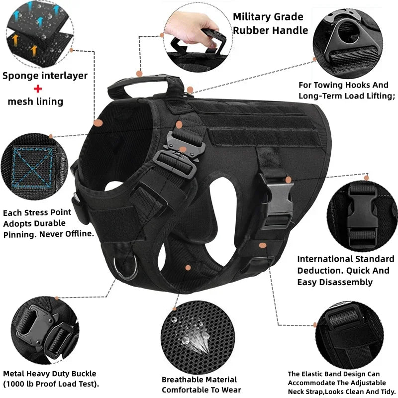 Tactical Military Dog Harness 