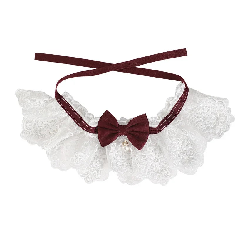 Pearl Lace Bowtie Collar
